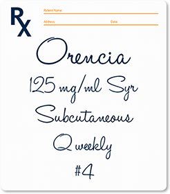 Sample Rx for ORENCIA SC